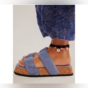 Free People Fairmount Flared Sandals - Seascape. Size 10. New without box
